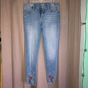 Cropped Floral Jeggings